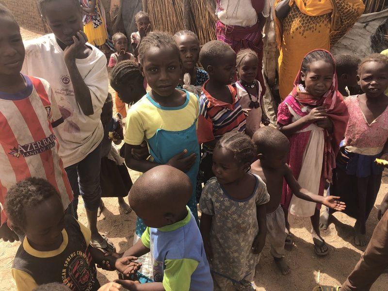 A refugee camp in Darfur