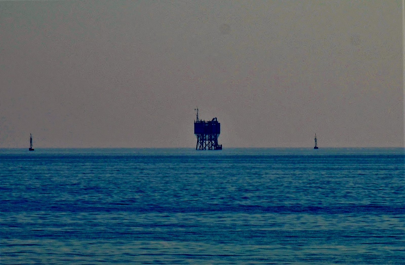 An offshore gas platform