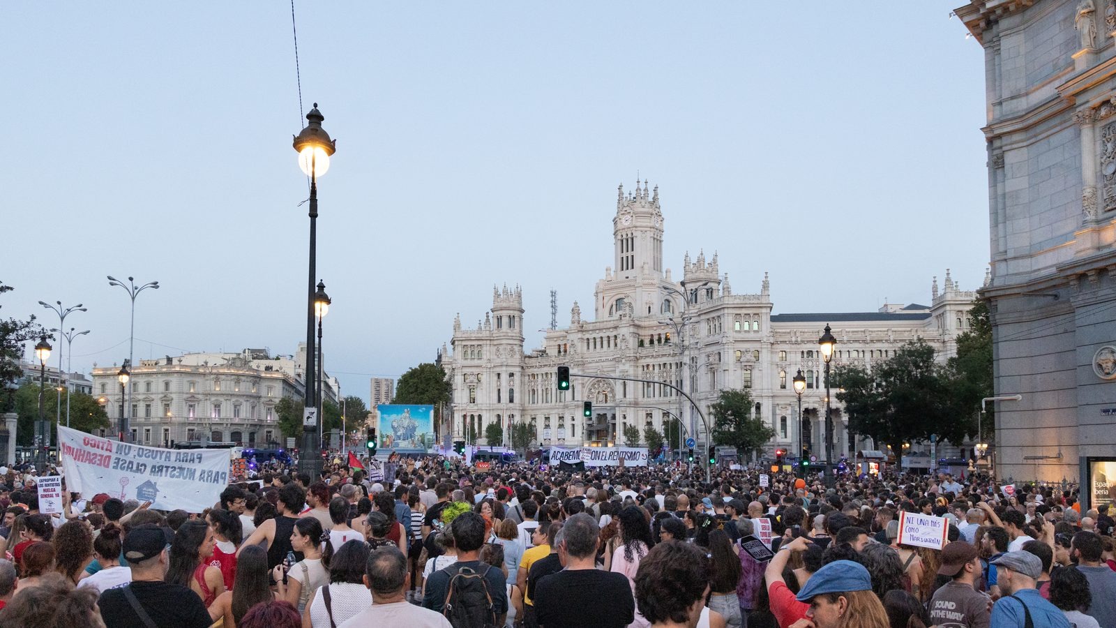 A protest in Madrid